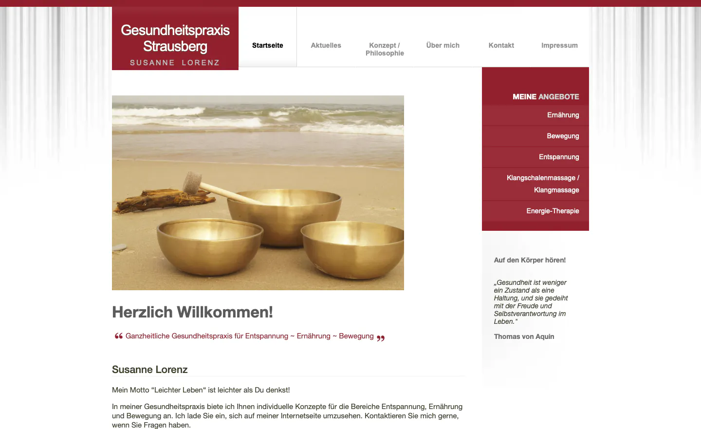Screenshot of gesundheitspraxis-strausberg.de website